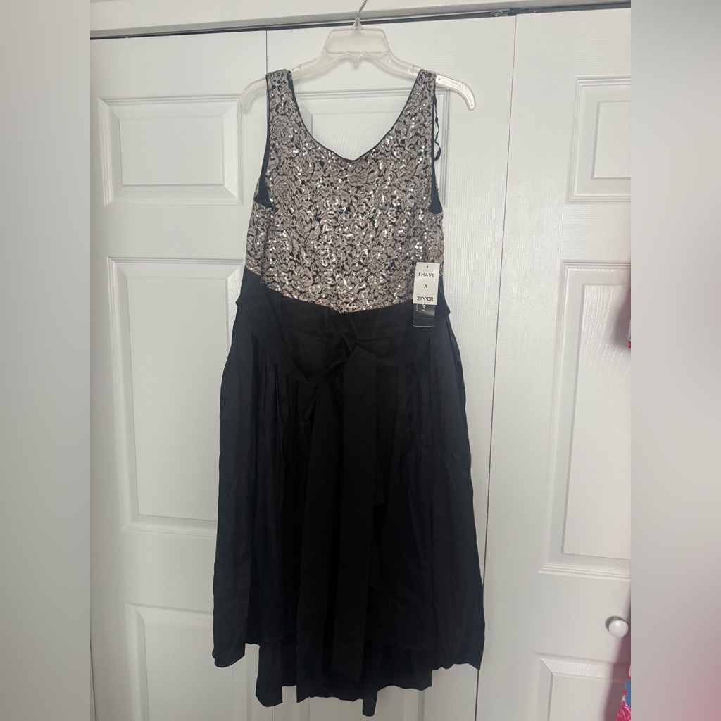 Sl Fashions Gold And Black Sequin Sleeveless Prom Dress
